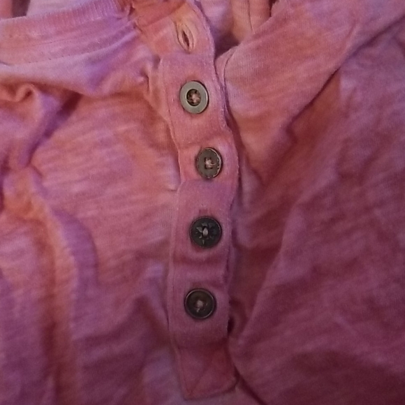 Free People Pink Small Henley Top - Picture 3 of 4